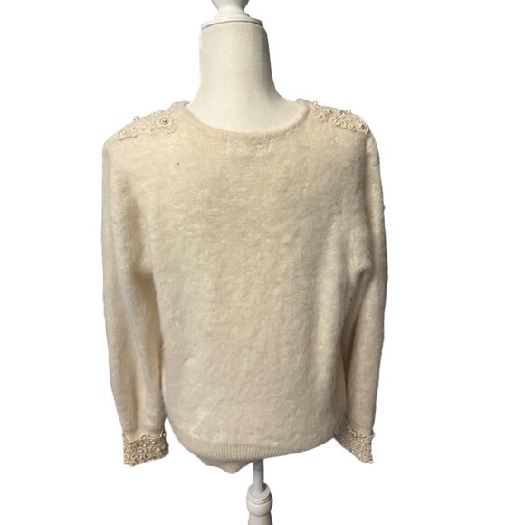 Connie A Lee Pearl Angora Sweater Size S/M - Picture 2 of 3